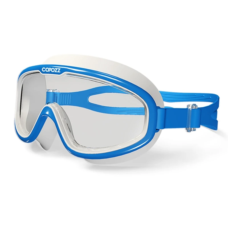

COPOZZ Professional Waterproof Kids Swimming Goggles Soft Silicone Glasses Swim Eyewear Anti-Fog UV 1-Piece Swim Goggles