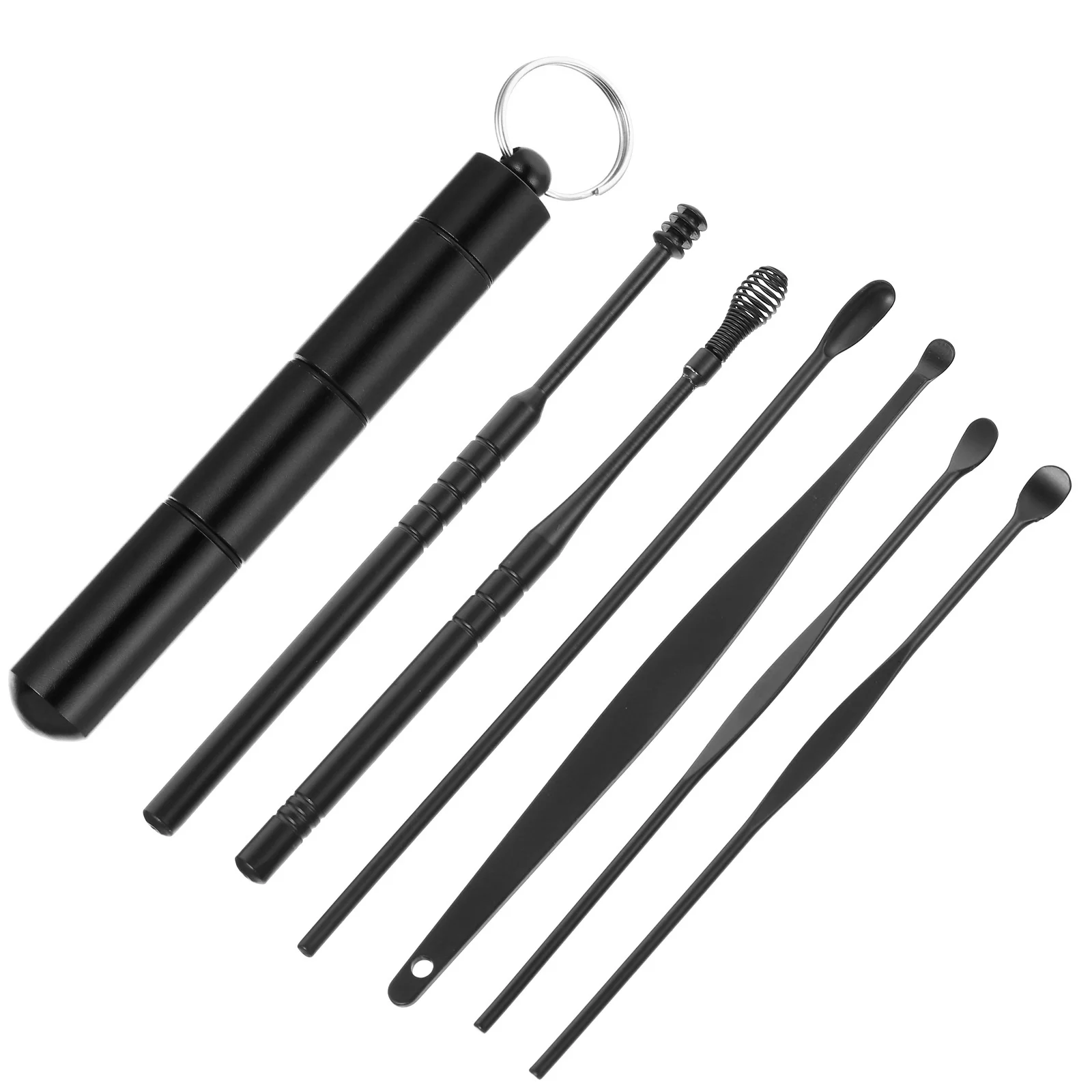

6 Pcs Adult Ear Pick Wax Scoop Cleaner Cleansing Tool Cleaning Kit Detergent Removal Stainless Steel Kits