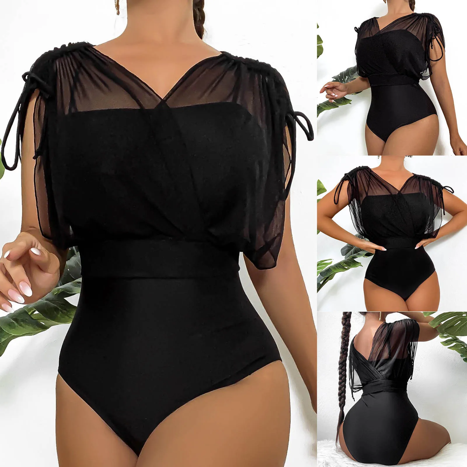 

Women's Pullover Lapel Zipper Leg Pattern Sweater Spandex Jumpsuit for Women