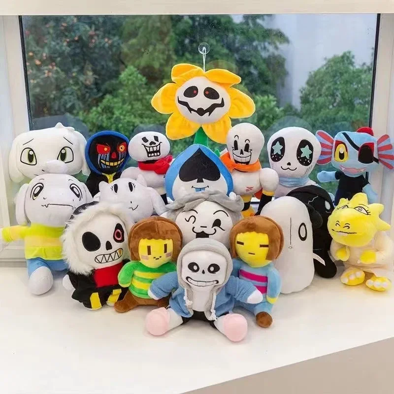 Фото Undertale плюшевые игрушки Chara Frisk Sans Papyrus Ootopus Alphys Toriel мягкие куклы аниме плюшевые фигурки украшения дивана подушки №1