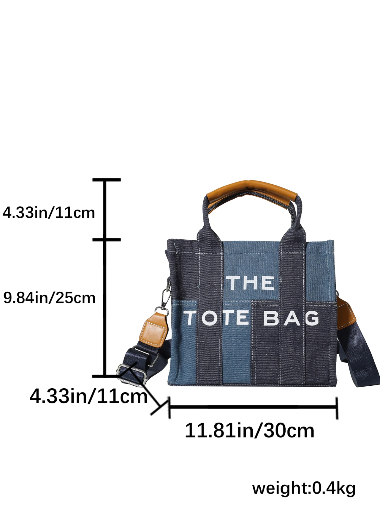 Сумка-тоут женская из денима Роскошный дизайнерский брендовый саквояж на плечо