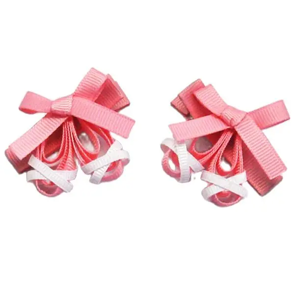 

Retail Kids Pink Cute Ribbon Dance Ballet Shoes Hair Barrette Free Shipping
