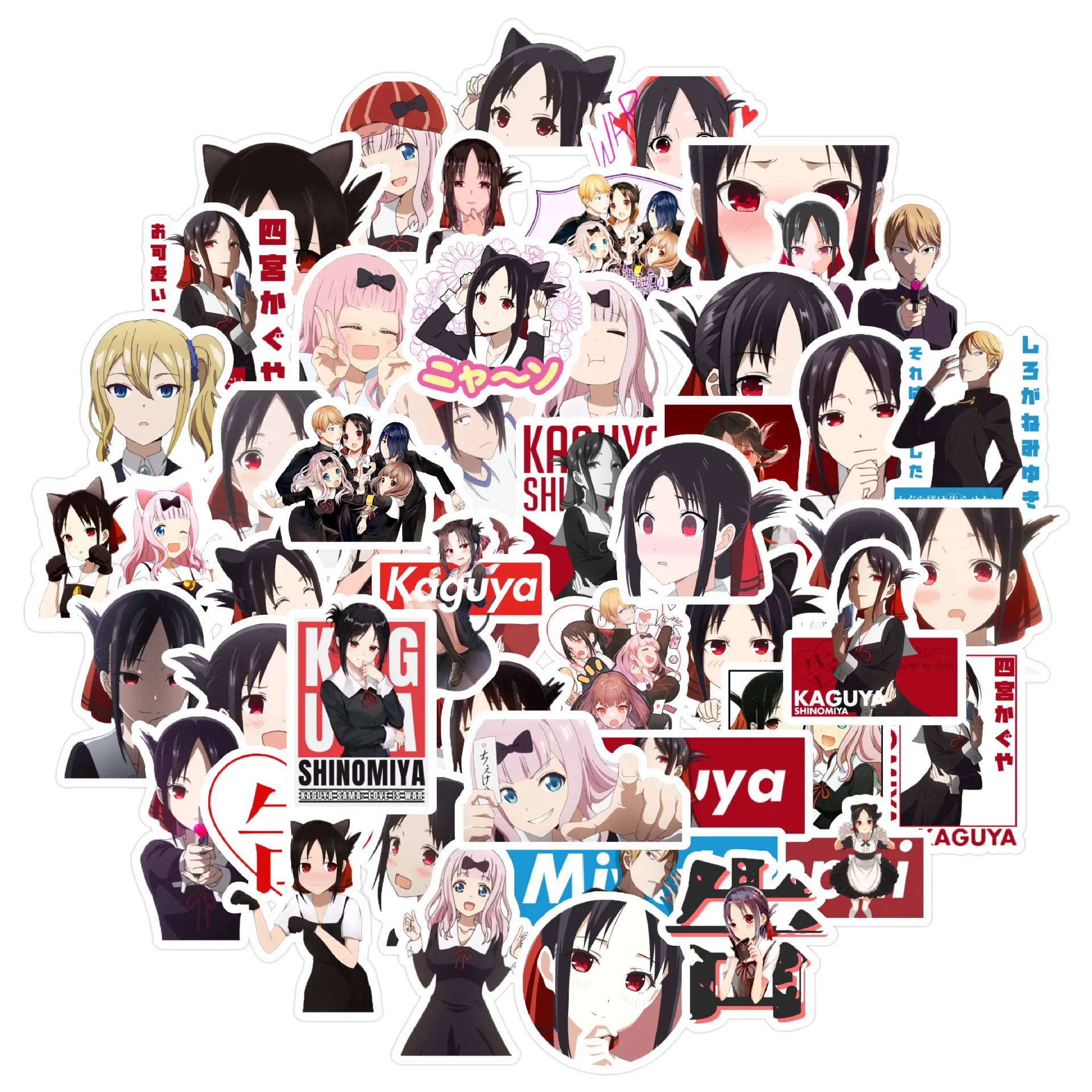 

50 Pieces of Miss Huiye Creative Cartoon Animation Graffiti Waterproof Trolley Suitcase Computer Car Supplies Stickers