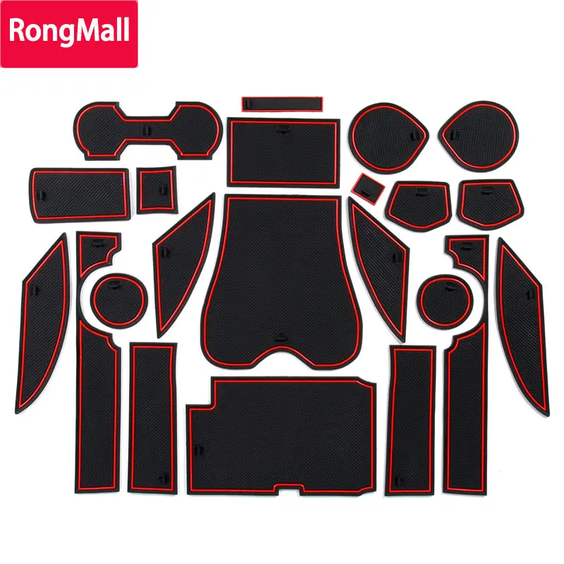 

RongMall Anti-Slip Gate Slot Mat For Lexus RX RX270 RX350 RX450h 2010-2015 Interior Accessories Rubber Cup Holders Non-slip mats