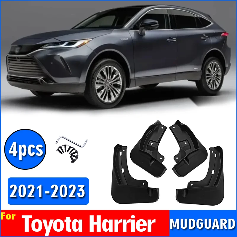 

FOR Toyota Harrier 2021 2022 2023 Mudguards Fender Mud Flap Guard Splash Mudflaps Car Accessories Auto Styline Front Rear 4pcs