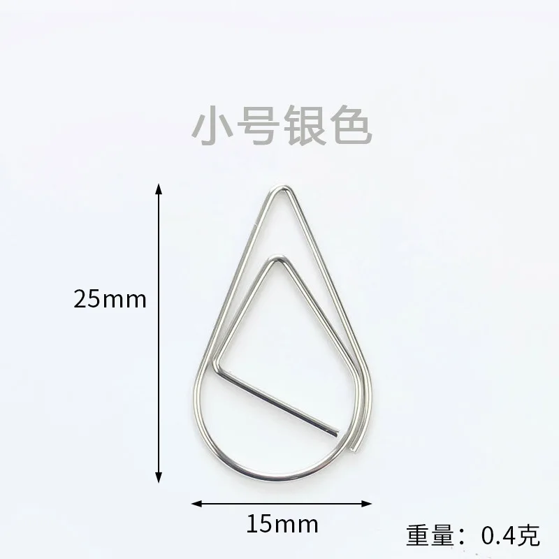 

Металлические зажимы для бумаги в форме капли