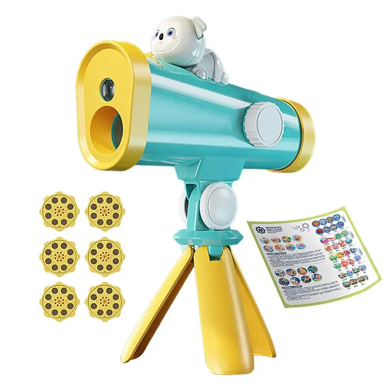 

Kids Flashlight Projector 2 In 1 Hand-Cranke Story Telling Projector For Kids With Tripod Creative Educational Toys Aged 3-7