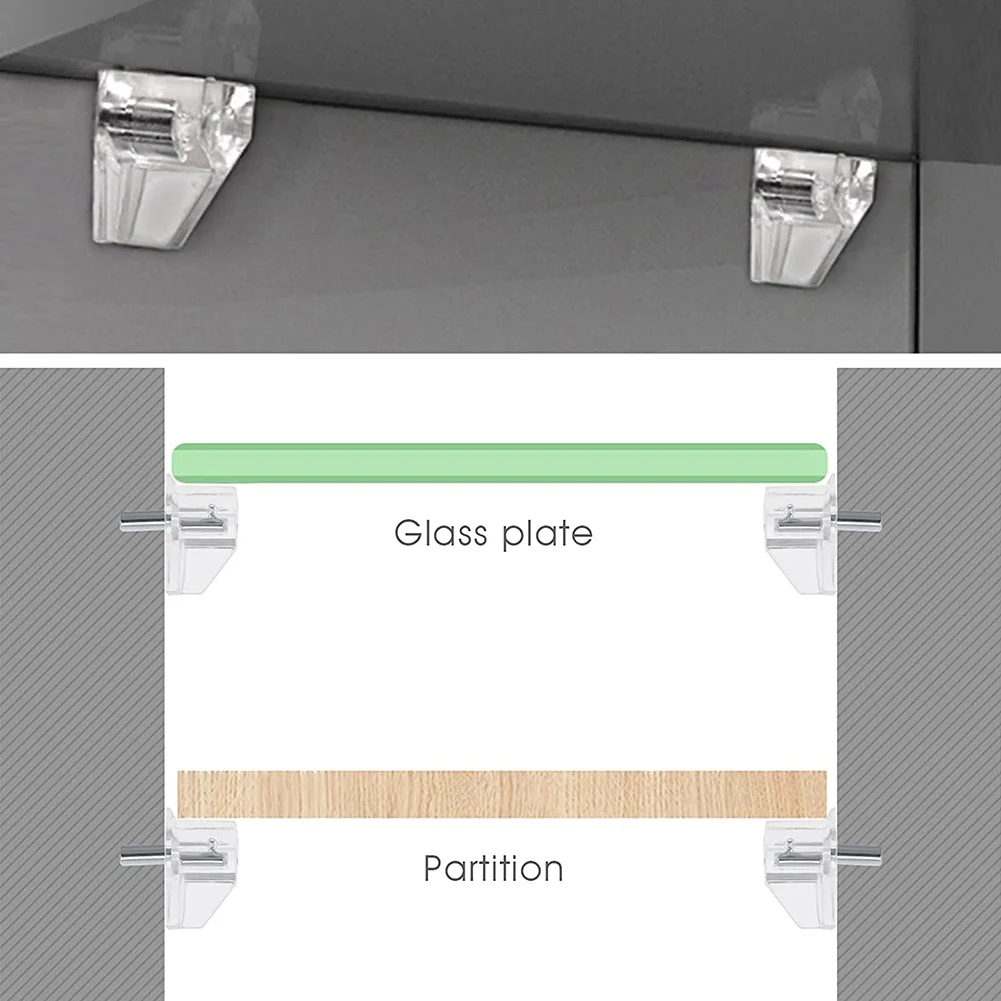 Прозрачные опорные колышки для полки зажимы шкафа кухонная мебель 20 шт. 3 мм