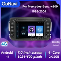 gonavi ai voice android auto radio for mercedes benz clk w209 w203 w463 w208 carplay car multimedia rds gps no 2din autoradio