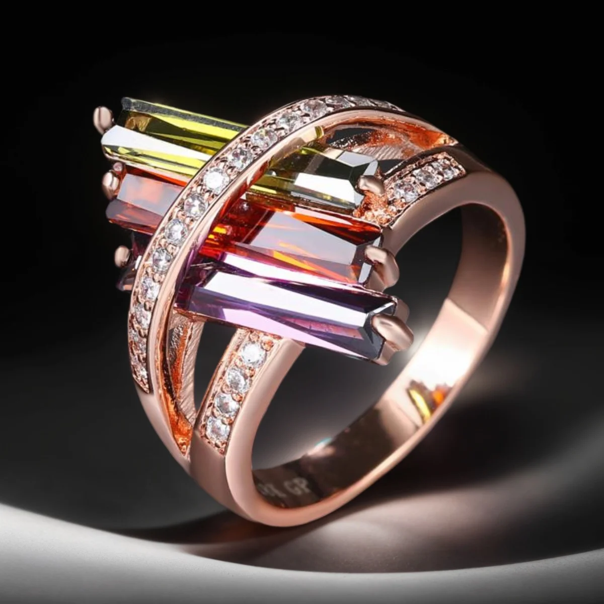 Новые разноцветные кристаллы с геометрическим цирконием роскошные коктейльные