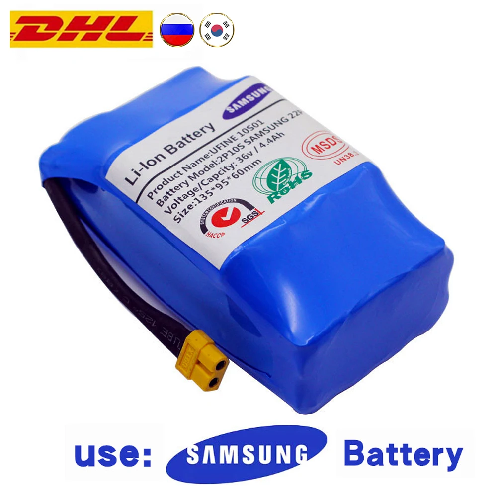 

Genuine 36V Battery Packs 4400mAh 4.4ah Rechargeable Lithium ion battery for Electric Self Balancing Scooter HoverBoard Unicycle