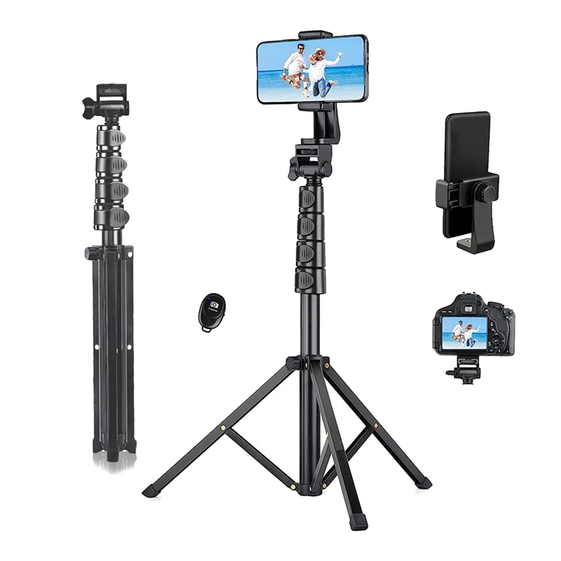

1 Set 70Inch Cellphone Tripod Stand Selfie Stick Fit For Smart Phone Recording/Photography/Make Up