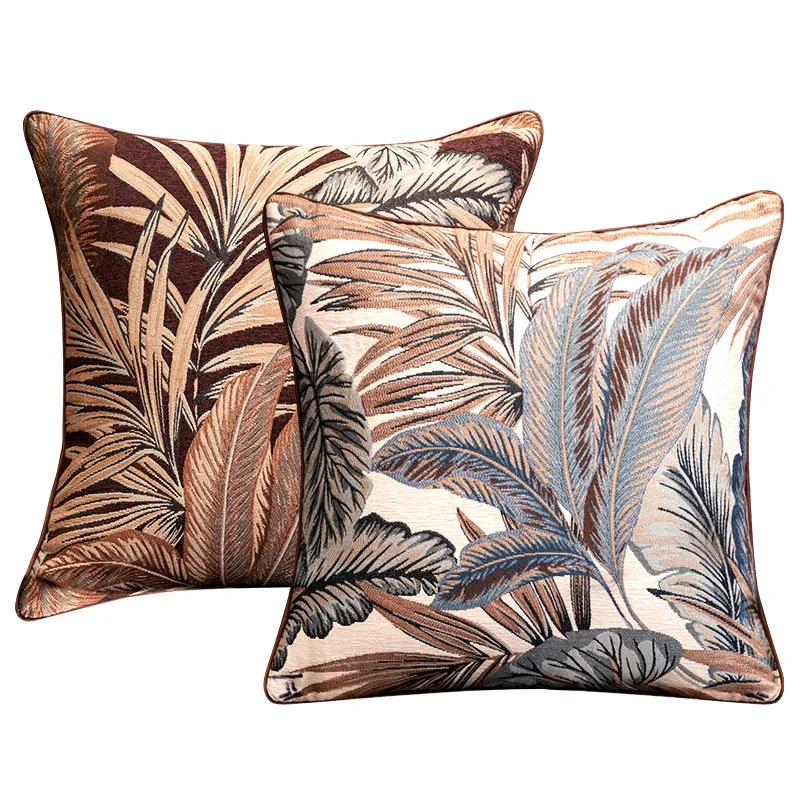 

Наволочка DUNXDECO в американском стиле, жаккардовая декоративная подушка с растениями, наволочка для двора, гостиной, мягкий диван, стул