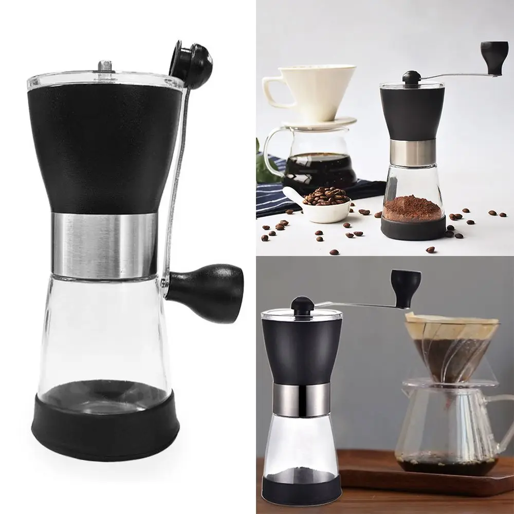 

Spice Grinder Burr Grinders Kitchen Tool Coffee Bean Mill Adjustable Knob Setting Stainless Steel Manual Coffee Grinder