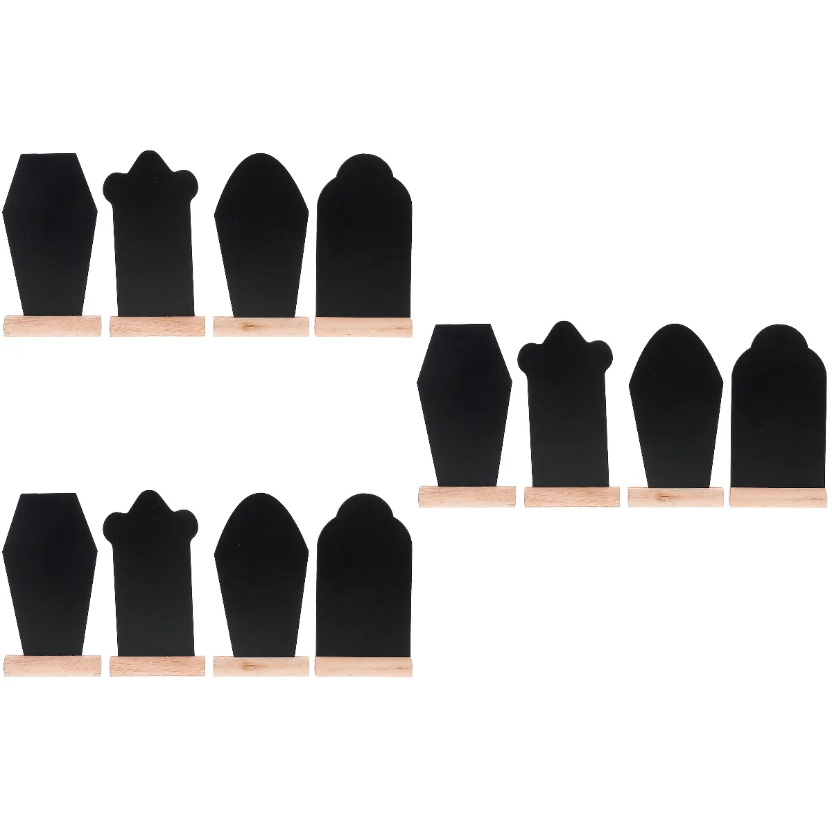 

12 PCS Coffin Shaped Blackboards Wooden Coffin Decors Easter Note Writing Boards