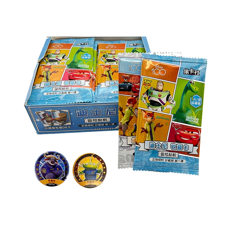 Disney First Play Adventure Sail Rare Edition Zootopia Toy Story Cars And The Good Dinosaur Collection card kids toy Gift 180PCS