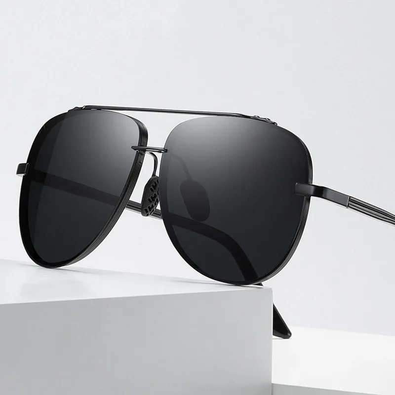 

New Men Polarized Sunglasses Oversized Aviation Frame Night Vision Driving Sun Glasses for Rays Brand Designer Goggle UV400
