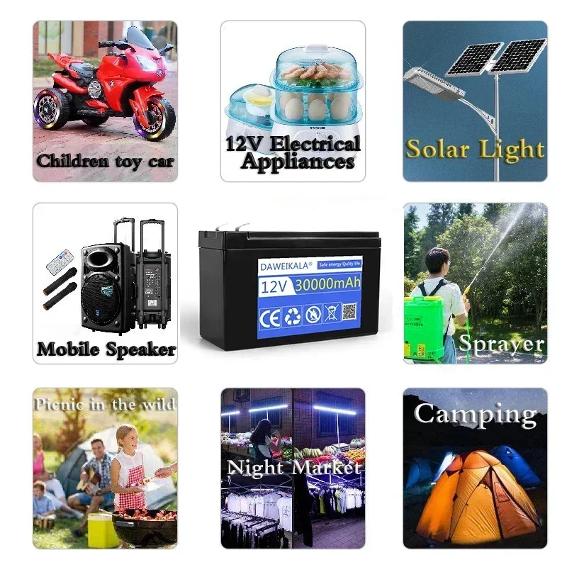 DAWEIKALA 12V Black Battery 30Ah