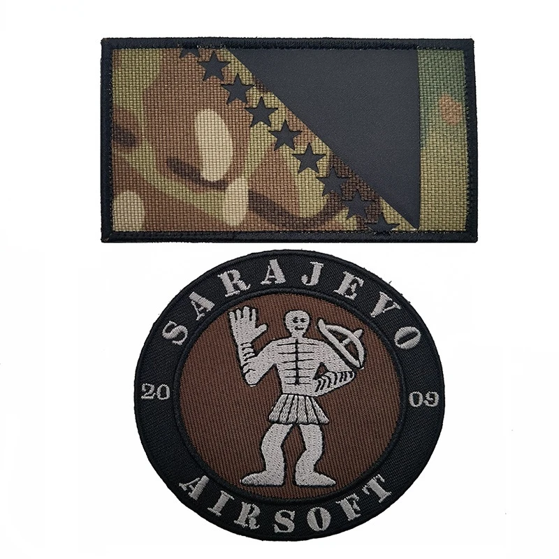 

Bosnia and Herzegovina Infrared Reflective Armband LOOK&LOOP AIRSOFT Embroidered Cloth Patch Bag with Badge Seal Team Logo