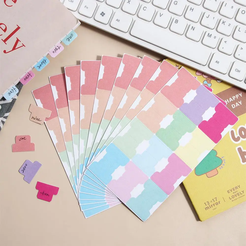 Перестраиваемые наклейки на индексы искусства этикетки книжные страницы