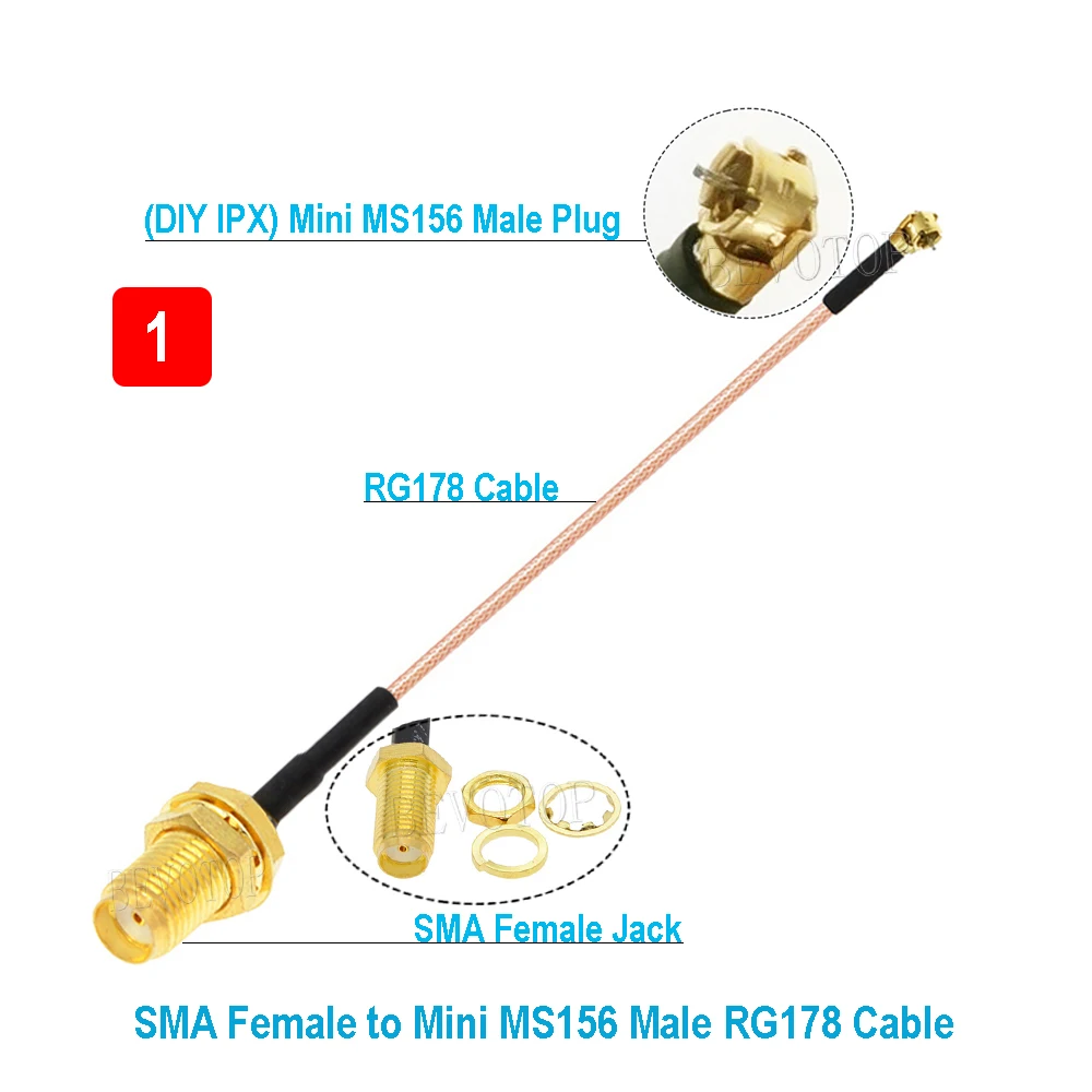 

BEVOTOP Кабель RG178 MS156 - SMA