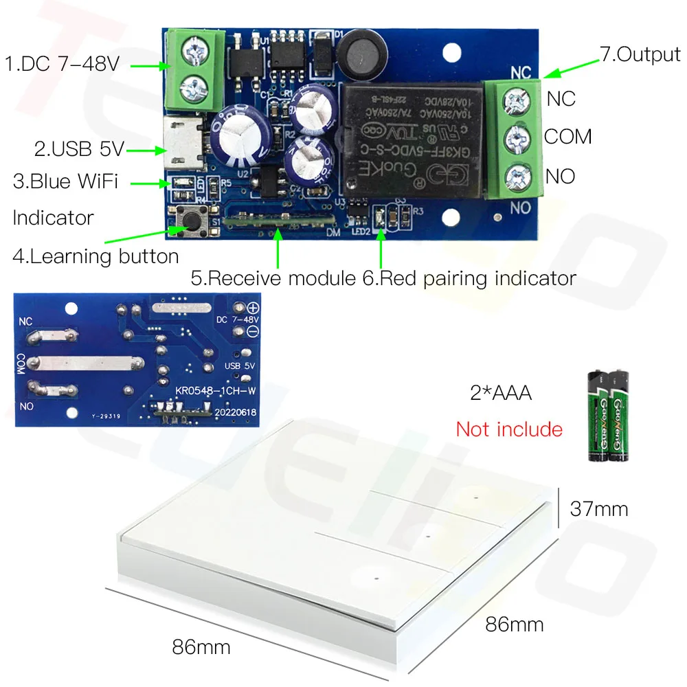 Ewelink WiFi Interruptor Inteligente, Controlador Remoto, Módulo