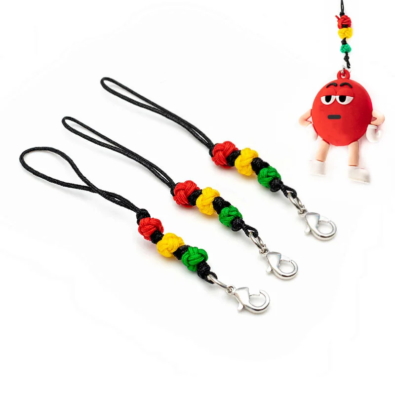 

10/20pcs Keychain Ball Knots Rope With Lobster Clasp Lanyard Strap Cords DIY Keyring Bags Pendant Phone Ropes Jewelry Supplies