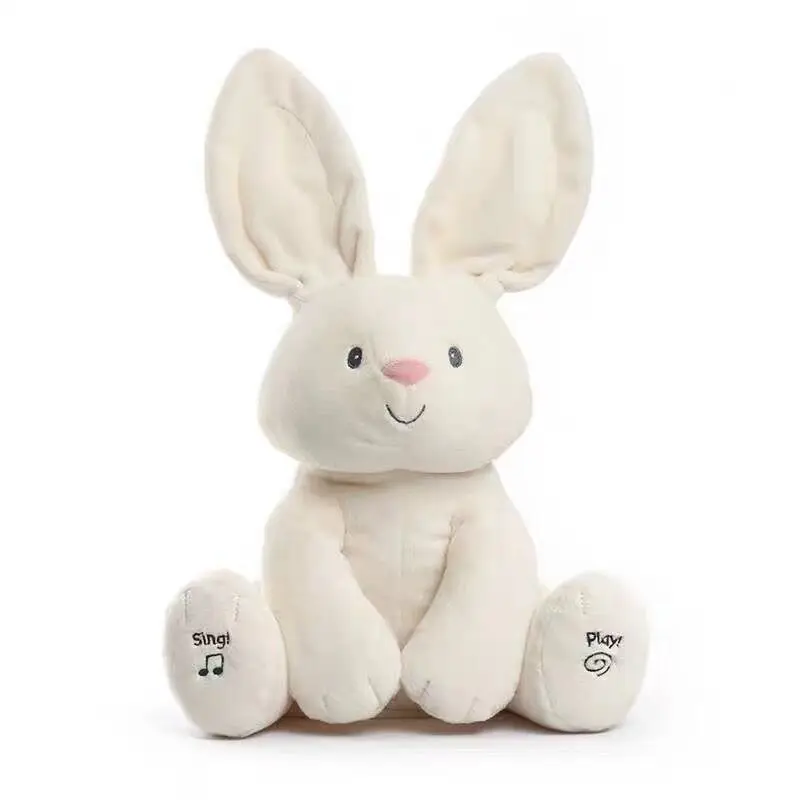 Детские развивающие плюшевые игрушки 30 см электрические говорящие песни