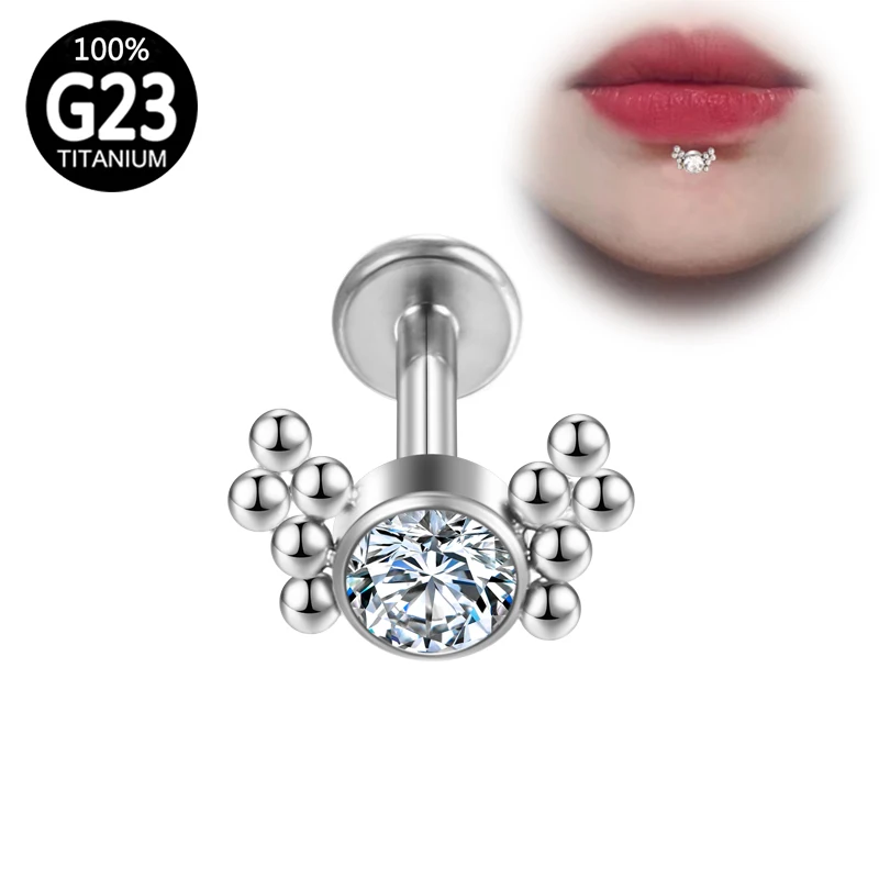 

Septum Lip Stud Piercing G23 Titanium Earrings Tragus Helix Sexy Ear Bar Ball Cartilage Labret Charming Days Body Jewelry