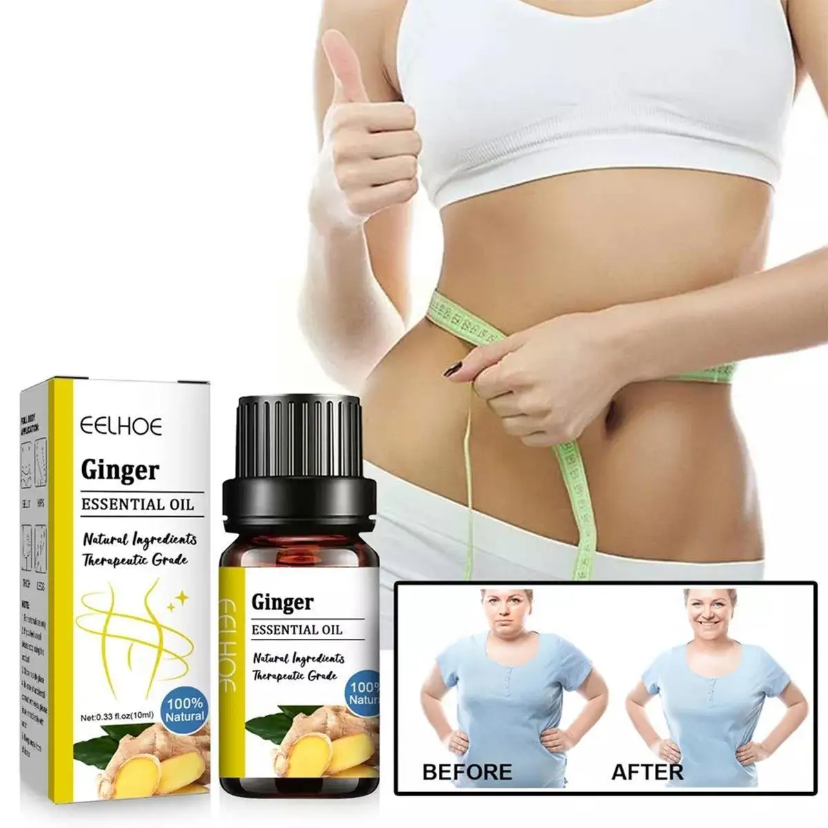 

Имбирное масло с лимфатическим дренажом, массажное масло с имбирным дренажом живота, натуральное растительное ароматическое масло, эфирно...