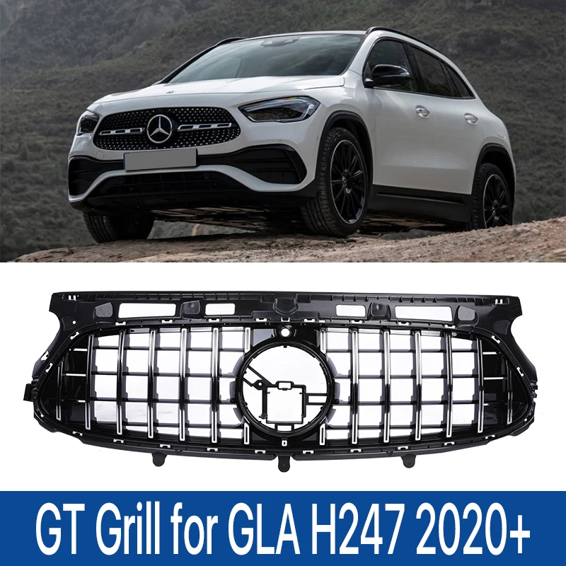 

Передний бампер panamerican gtрешетка гриля для Mercedes-Benz GLA класса X156 H247 200 250 260 2013-2018 2019 автомобильные аксессуары