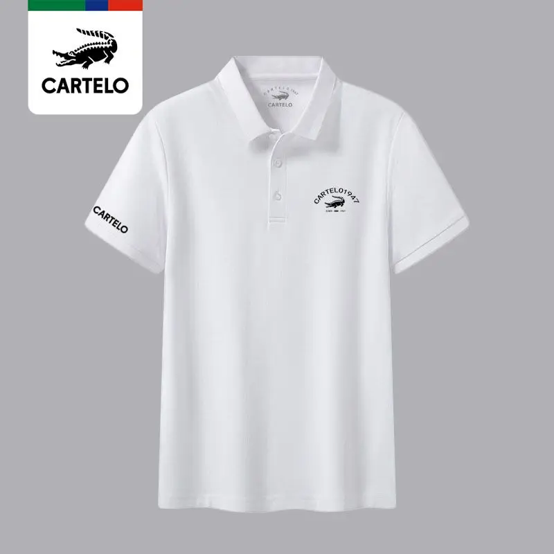 

CARTELO Unisex Tees Men's Printed Short Sleeve All-match Polo Shirts