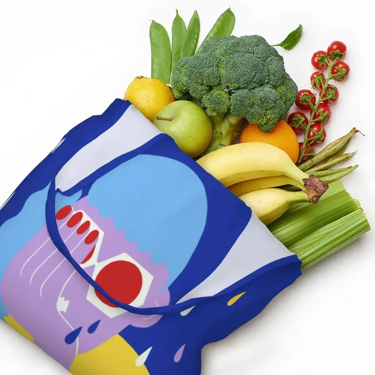 Холщовая сумка для покупок девочек женская моющаяся большая вместительная