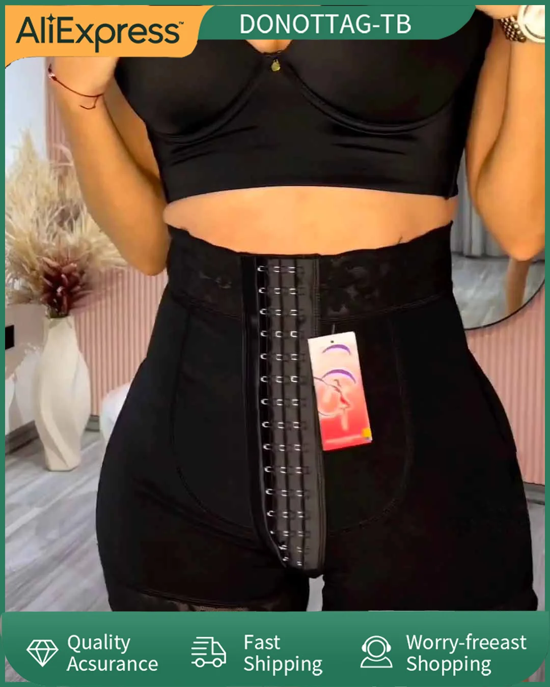 Faja Colombian High Waist Shaping Shorts With Three-Button Women Tummy Control Underwear for a Flawless Silhouette