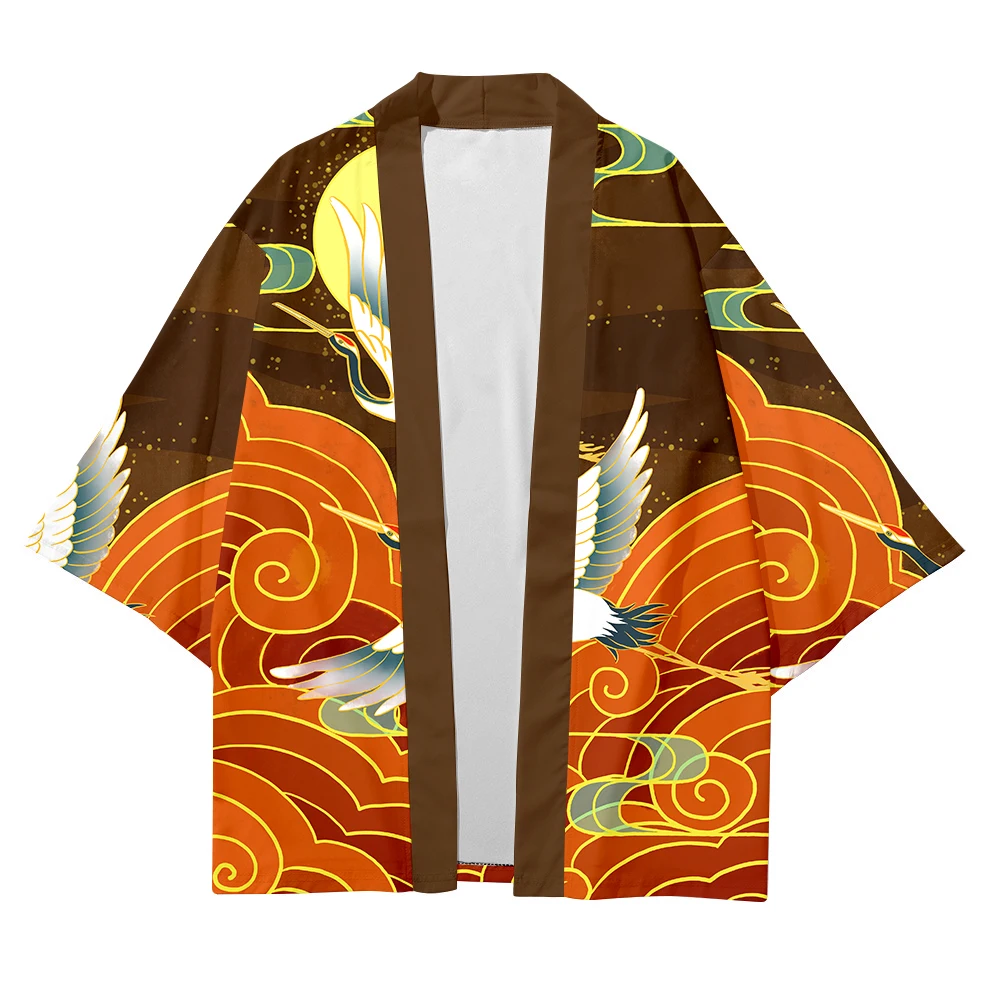 

2022 Kimono Cardigan Japanese Chiffon Summer Beach Yukata Blouse Japan Haori Traditional Robe Shirt Haori Samurai Kimonos