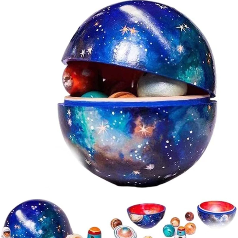 

Деревянная солнечная система Вселенная Обучающие игрушки экологическое образовательное пространство уроки игрушки с 8 планетами подходит...