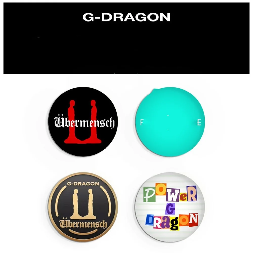 6 см KPOP G-DRAGON Mini 3 альбома POWER жесть значок высокого качества INS стиль брошь одежда