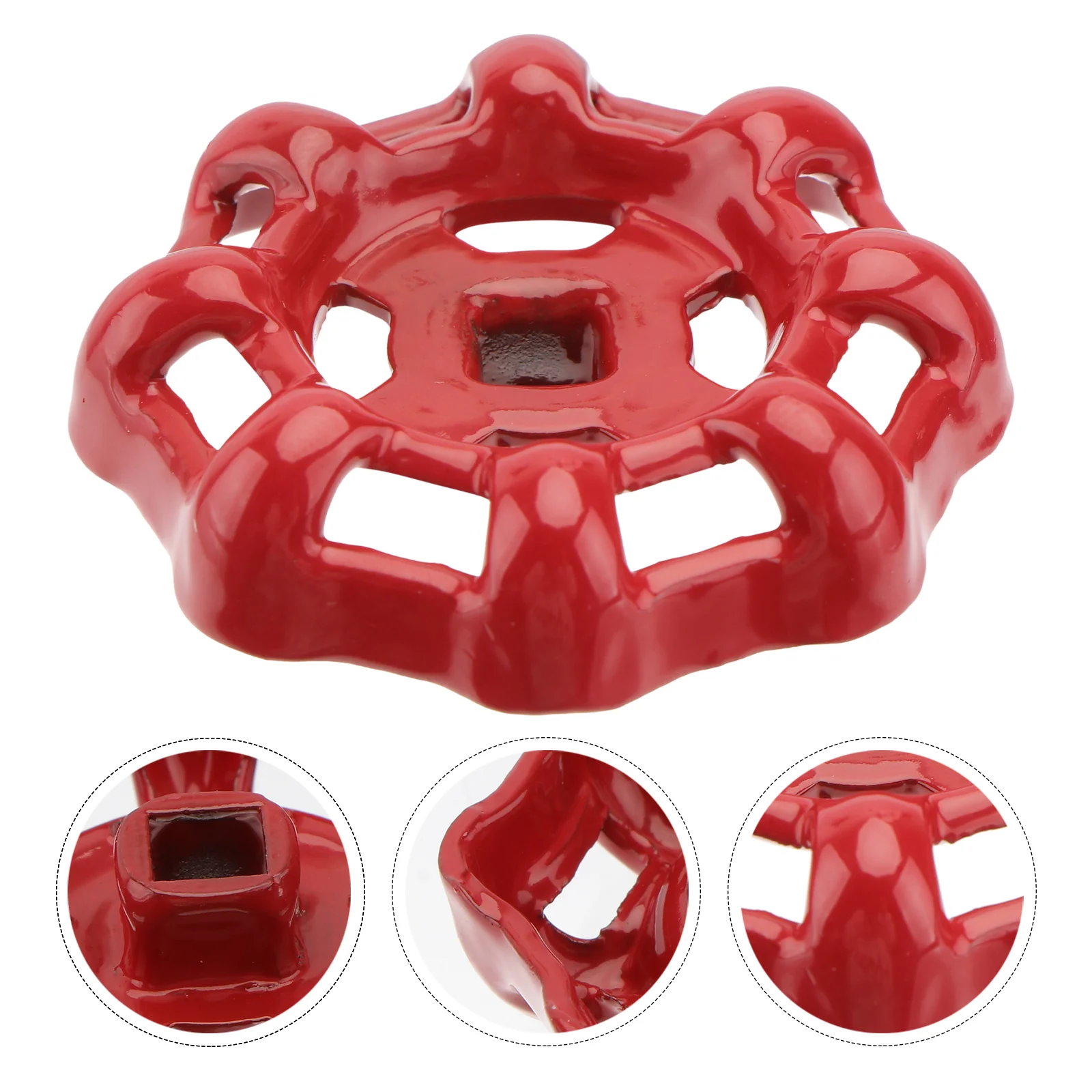 

Cast Wheel Handle Metal Outside Hose Bibb Replacement Round Wheel Handle Water Pipe Fittings 50g ( Red )