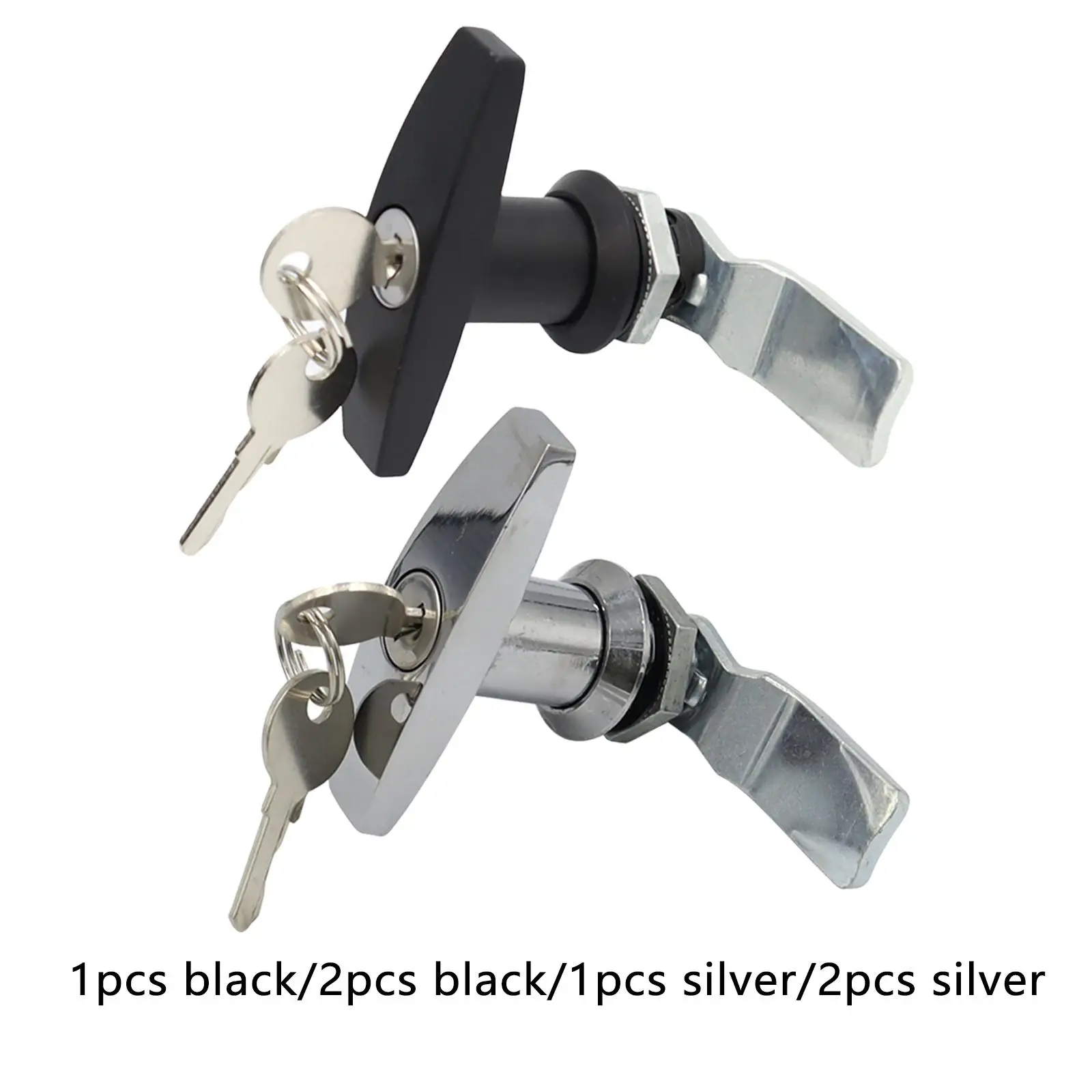 

T SHAPE Handle Lock with Keys Zinc Alloy Trailer RV Caravan Canopy Locks Accessories for toolboxes garage door vehicle toolbox