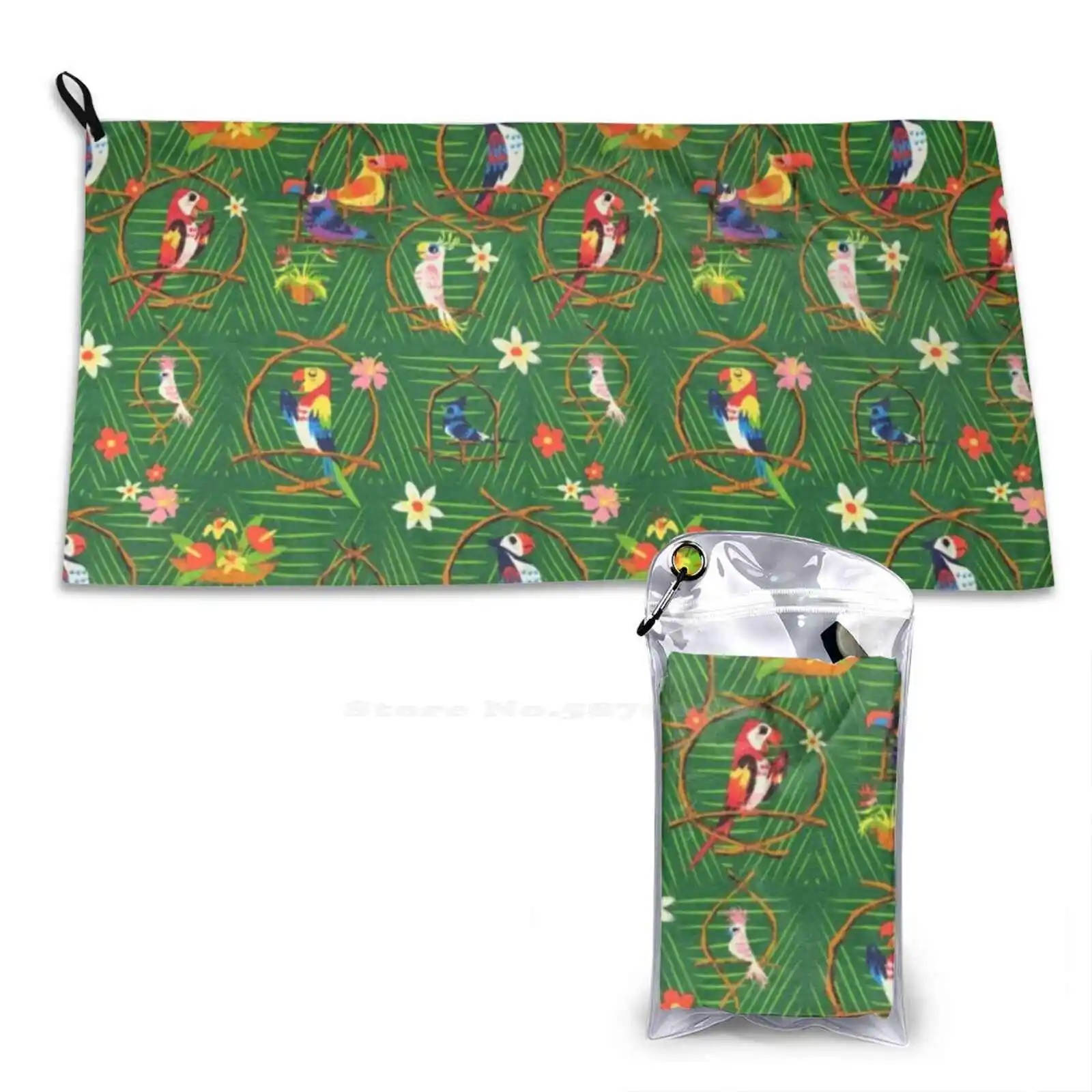Washcloth Outdoor Mine Train Jewels Rainbow Snow White Trader Sams Tiki Bar Tiki Birds