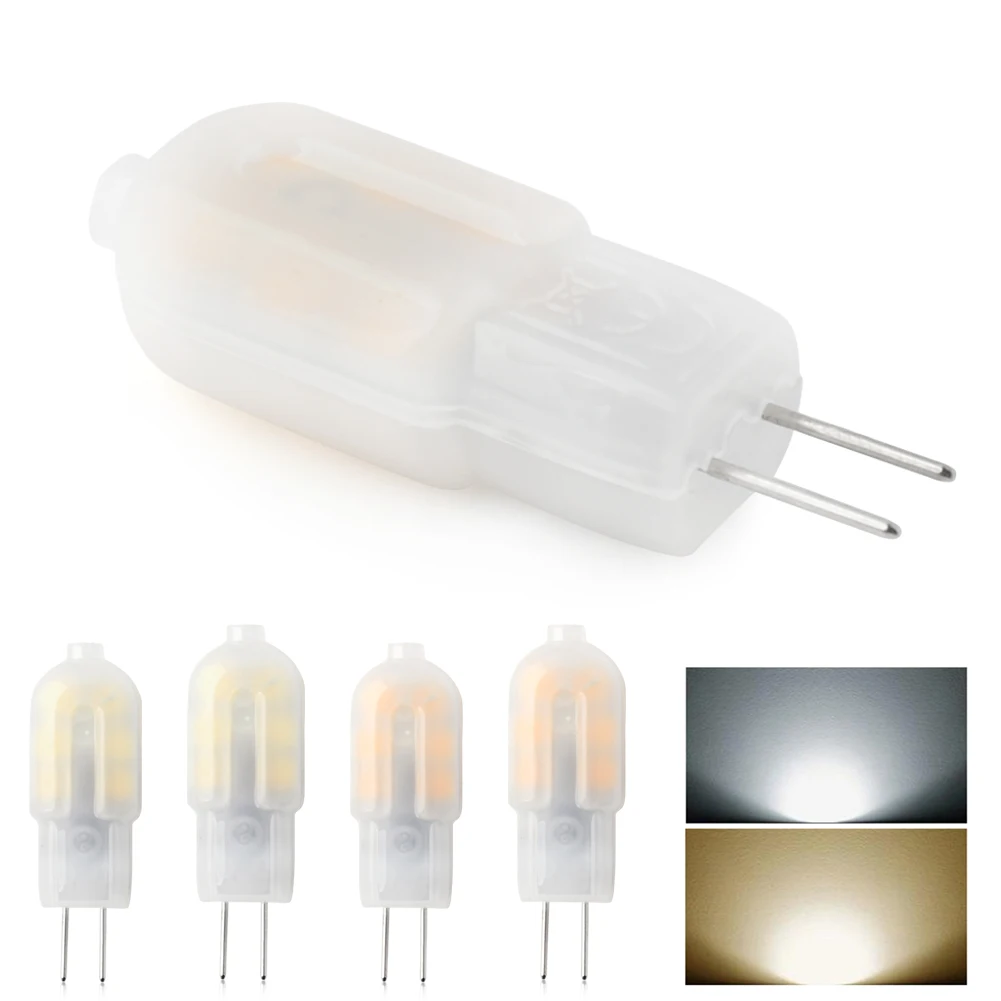 

1/4/8pcs g4 2w led lamp smd 2835 milky shell color lights replace ac/dc12v 220v bright low heat halogen for chandelier spotlight