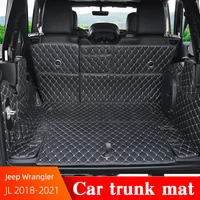 car trunk mats for jeep wrangler jl 2018 2022 cargo tray waterproof floor sheet carpet mud protective pad accessories