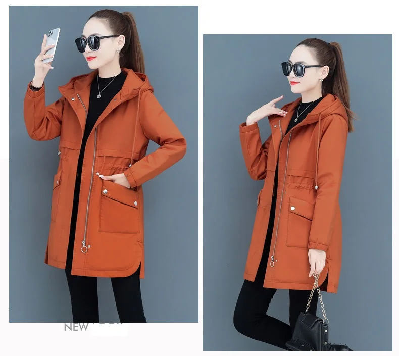 Plus Velvet Thick Warm Jacket Women 2021 Autumn Winter New Cotton Hooded Loose Parkas Coat Casual Female Parka Outwear Clothing