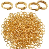 500 pcs gold color double loop jump rings round split rings small key chain rings hoops for key charms diy jewelry making 6 mm