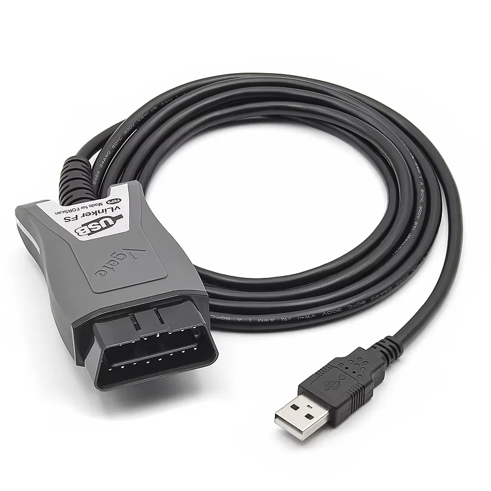 Фото Диагностический сканер Vgate VLinker FS USB ELM327 для Ford FORScan, для Mazda HS MS CAN, интерфейс ELM327 OBD2, инструменты для диагностики автомобилей OBDII №2
