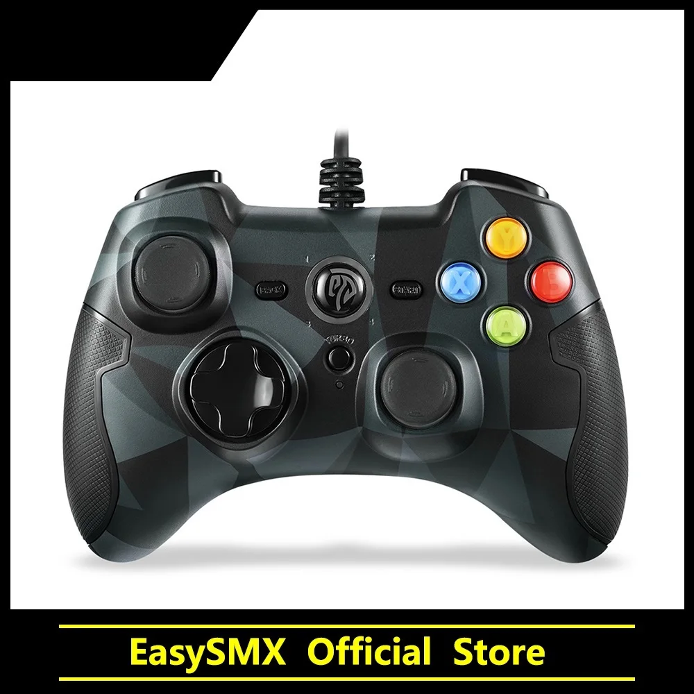 

EasySMX ESM-9100 Wired PC Controller Gamepad Android Joystick for PS3 Xiaomi TV Box Phone Windows 7/8/10 Control (Camouflage)