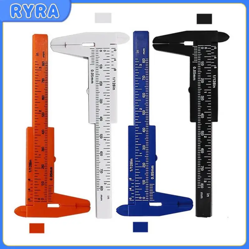 

80mm Micrometer Ruler Measuring Caliper Mini Plastic Sliding Double Scale Measuring Caliper Depth Diameter Measure Instrument