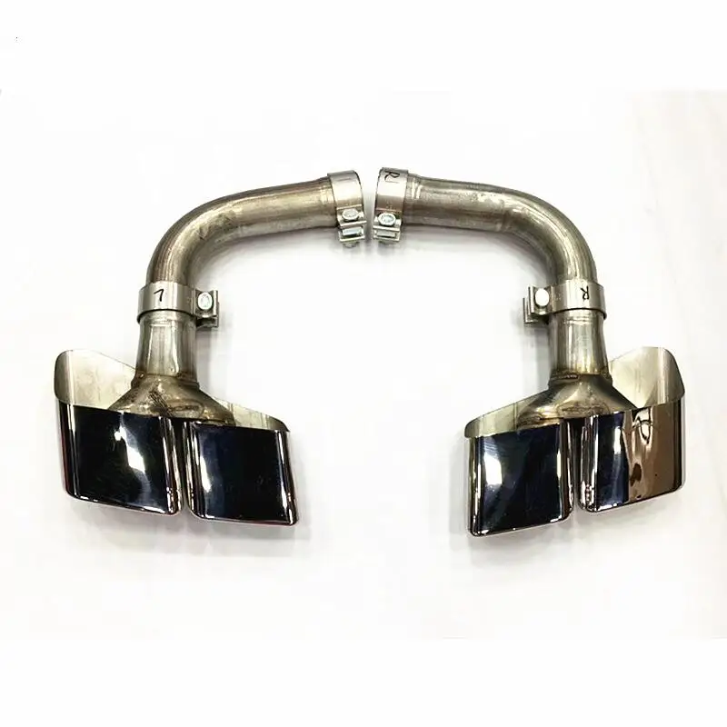 

A pair of stainless steel exhaust muffler tip for new 17-18 Audi Q7 modify to SQ7 four square tips silver muffler tail