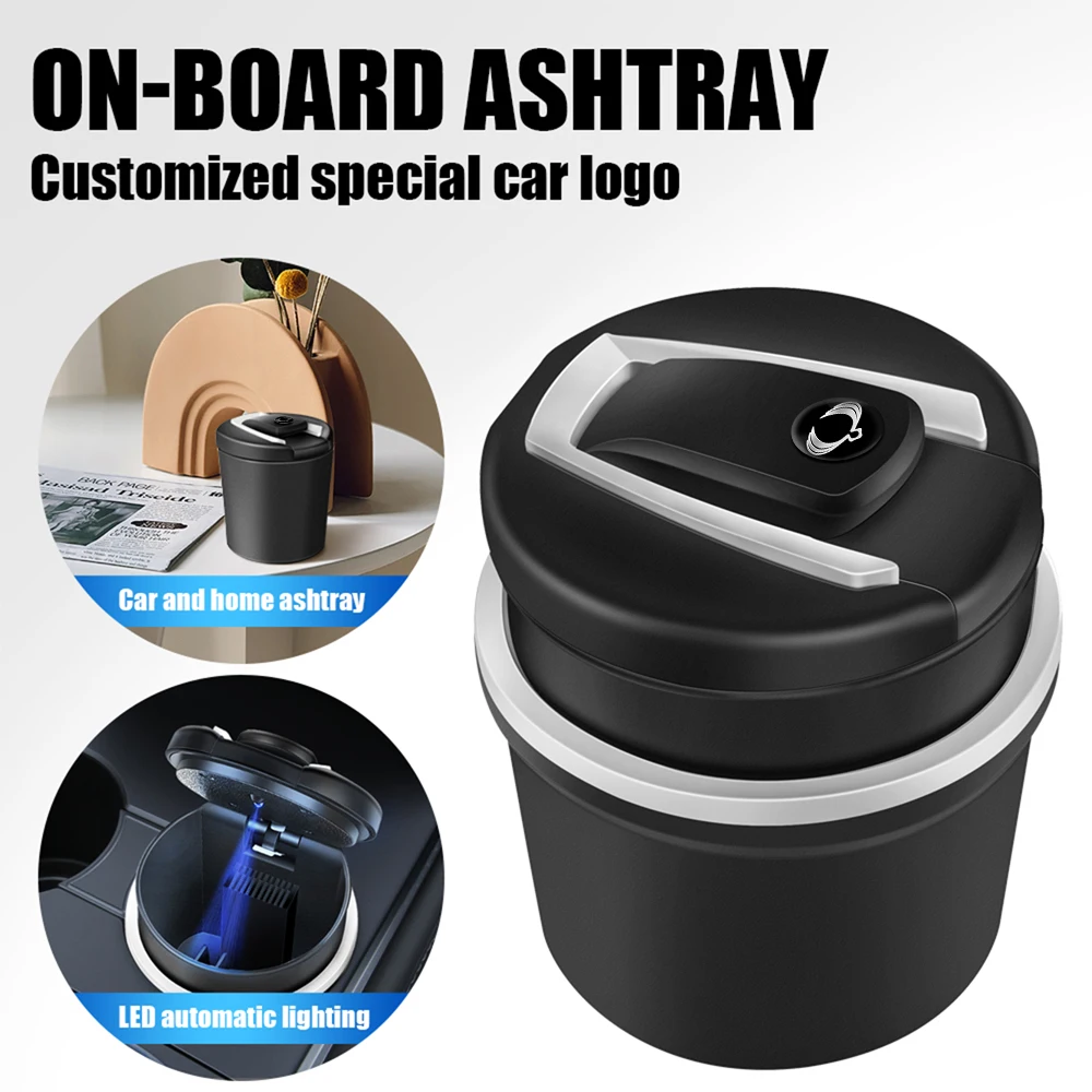 

1pcs Multifunction Luminous Car Ashtray Cigarette Ash Cup Car Accessories For SsangYong Actyon Kyron Korando Rexton Tivoli A
