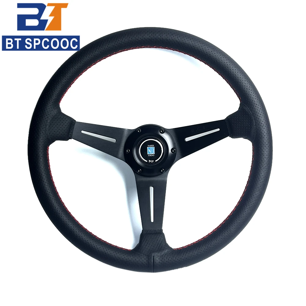 Рулевое колесо 14 дюймов автомобильное Спортивное глубокое ПЕРФОРИРОВАННОЕ